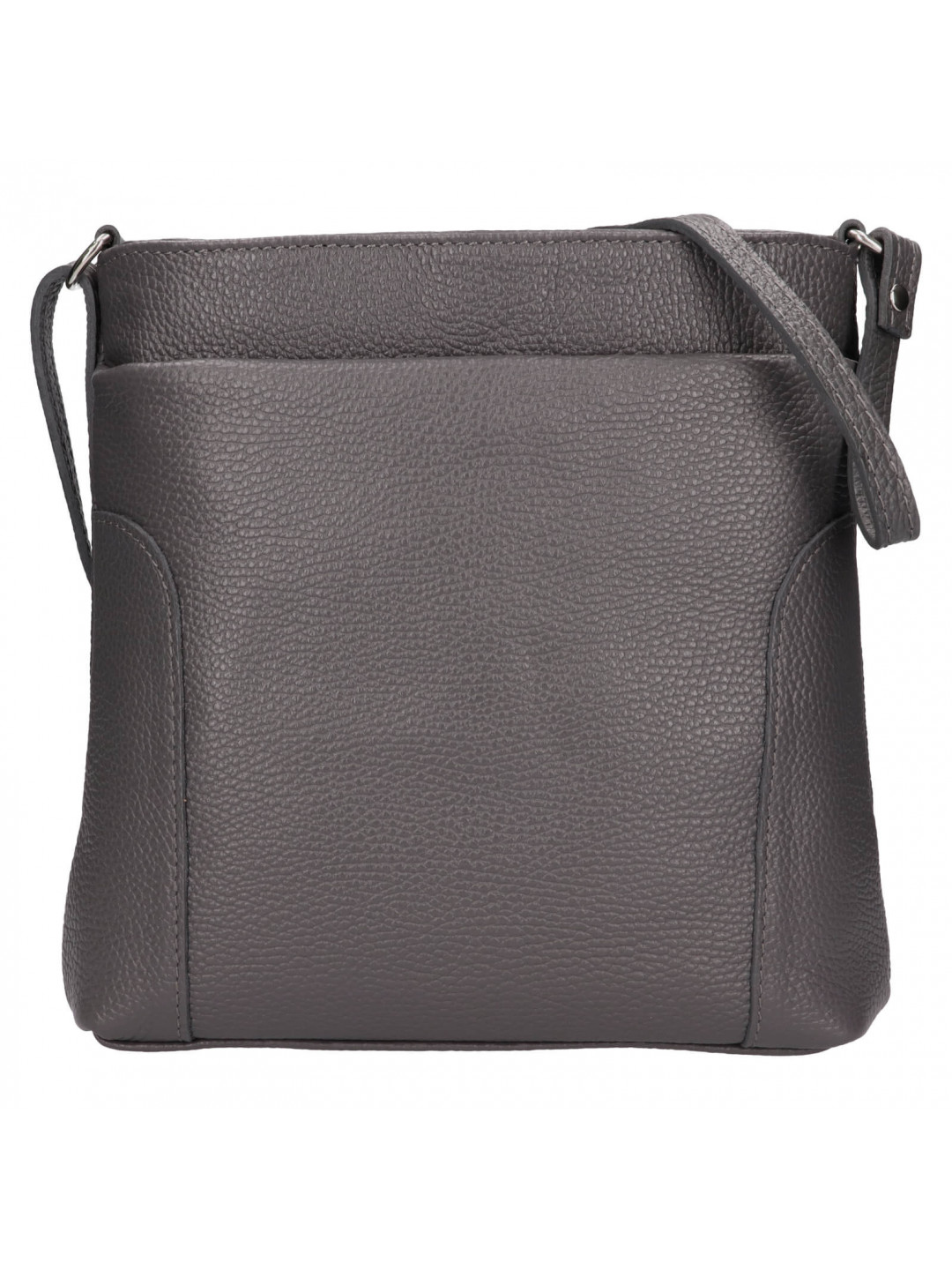 Dámská kožená crossbody kabelka Italia Emma – tmavě šedá